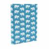 Cotton Notebook 20x15 cm 96 Pages Teal Elephants