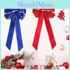 Beautiful 60cm Red Soft Velvet Christmas Bow For Cheerful Tree Enhancements