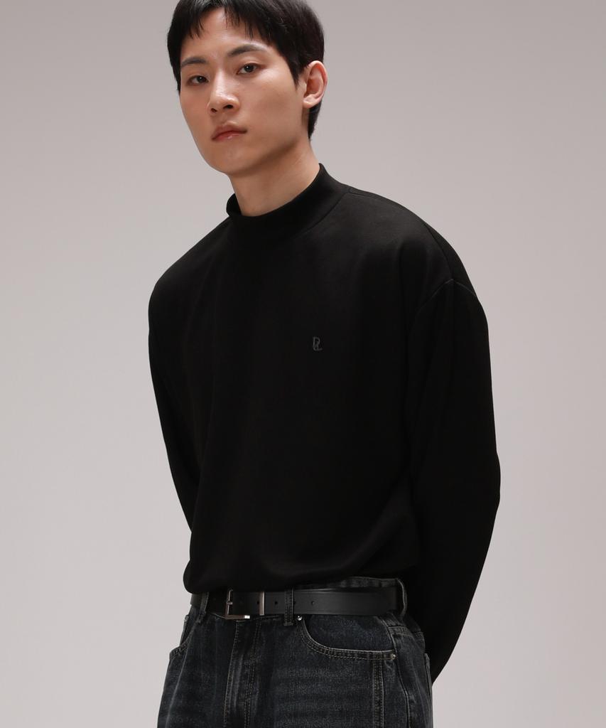 Dibellobeu Essential Semi-Overfit Mock Neck Knit