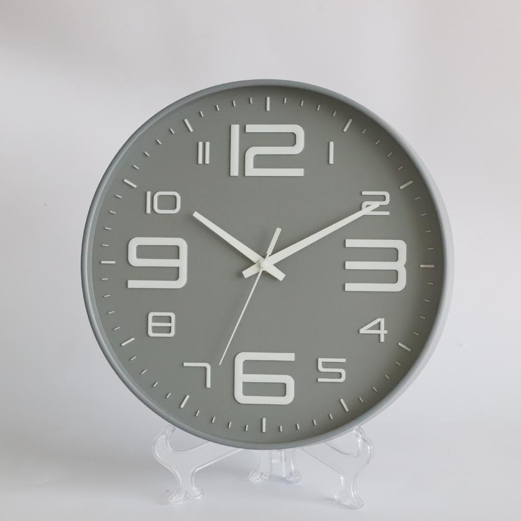 12 Zoll 30CM Leise Wanduhr, Kreativ und Modisch, Dreidimensionale Digitale Minimalistische Uhr für Zuhause Wohnzimmer