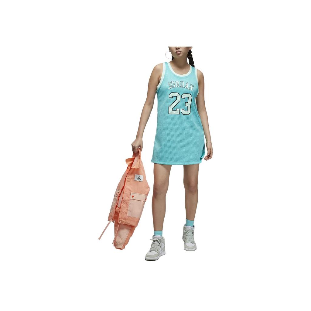 Jordan 23 Letter Number Print Sports Casual Sleeveless Dress Women Dresses Mint-Green DO5030-392