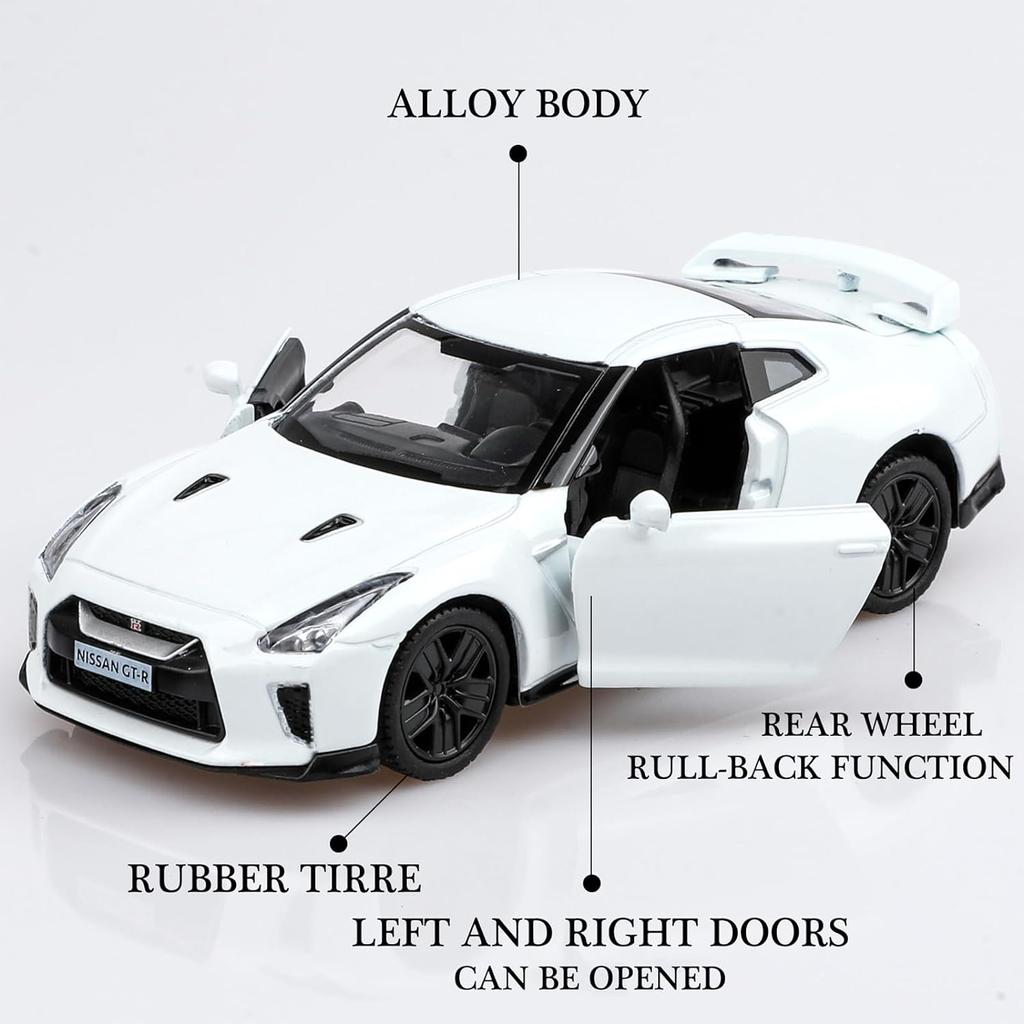 1/36 Scale GTR R35 Diecast Model Cars,Pull Back Vehicles GTR Toy Cars,Cars Gifts for Boys Girls
