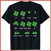 Funny Shamrock Fraction St Patrick's Day Math Black Cotton T-Shirt S-5XL