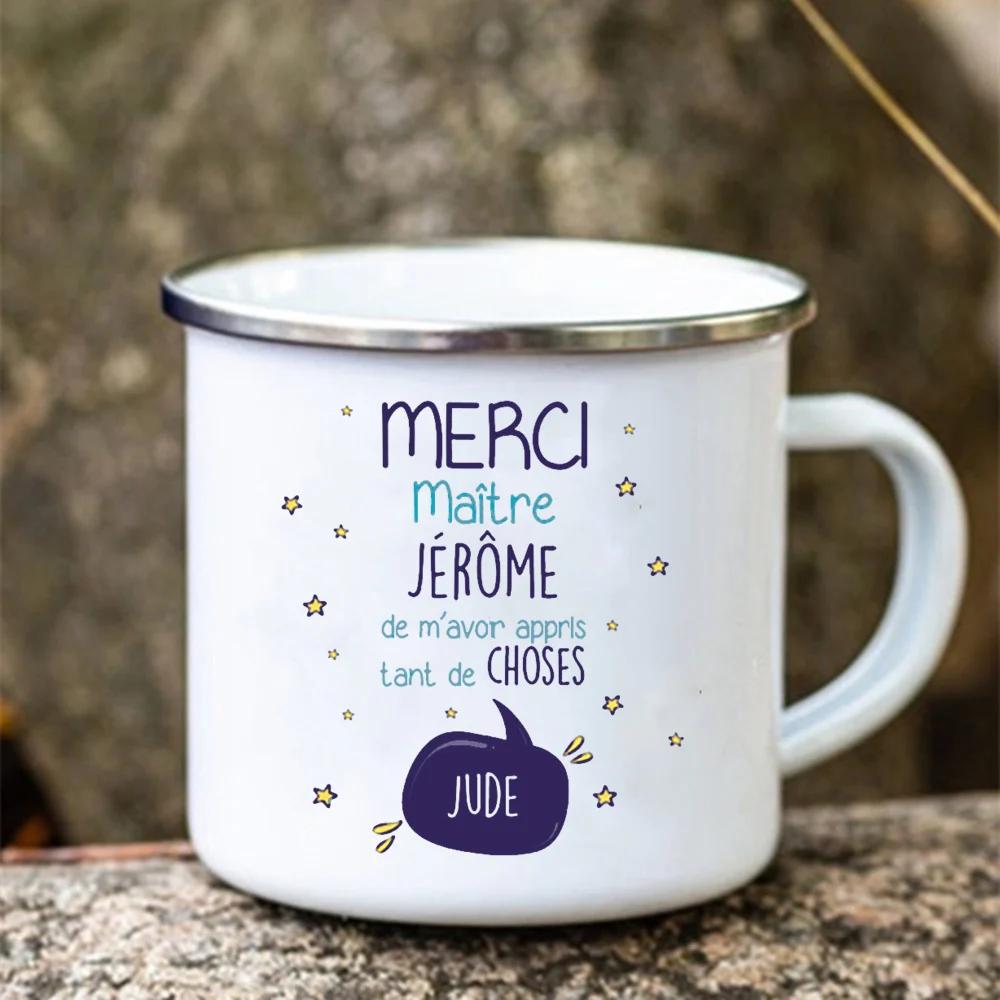 Thank You Super Teacher Mugs Creative Coffee Cups Drinks Water Cup Enamel Camping Mug School Home Handle Drinkware Teacher Gifts