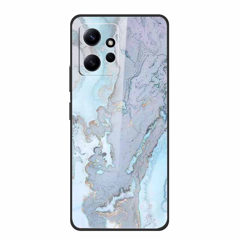 Marble For Redmi Note 12 4G Glass Case Tempered Back Cover Hard Cases For Xiaomi Redmi Note12 4G Protective Shell Colorful Capa