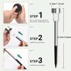 LED Solar Pathway Lights Outdoor IP65 Waterproof Garden Stake Glass Led Path Lights for Yard Patio Landscape Walkway Lighting