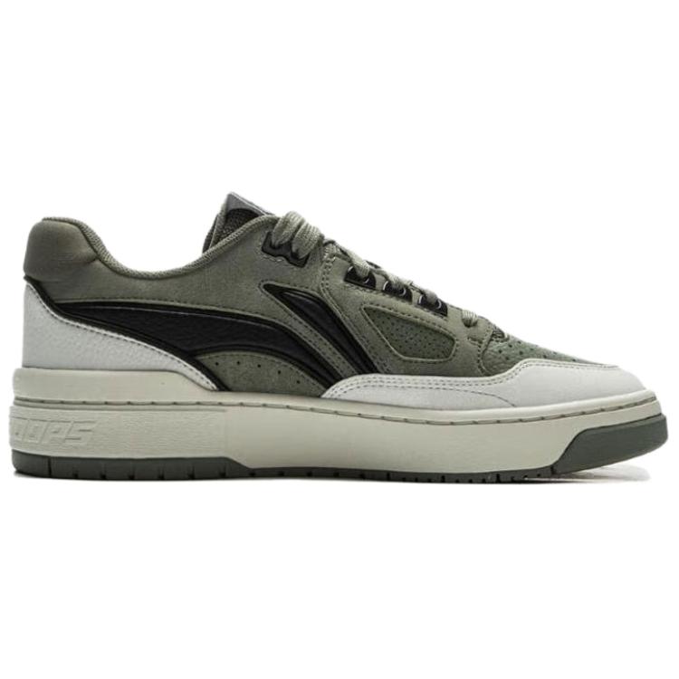 Li Ning Rising Stars Slip Resistant Cushioning Abrasion Resistant Low Top Skateboard Shoes Unisex Green Black ABCV007-5