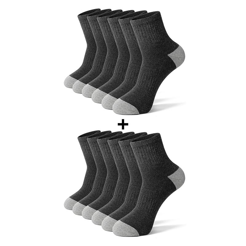6/12 Paar Herren Baumwolle Laufsocken Crew Socken Mittelhoch Hochwertig Lässig Atmungsaktiv Sportsocken Für Männer und Frauen Weiche Socke