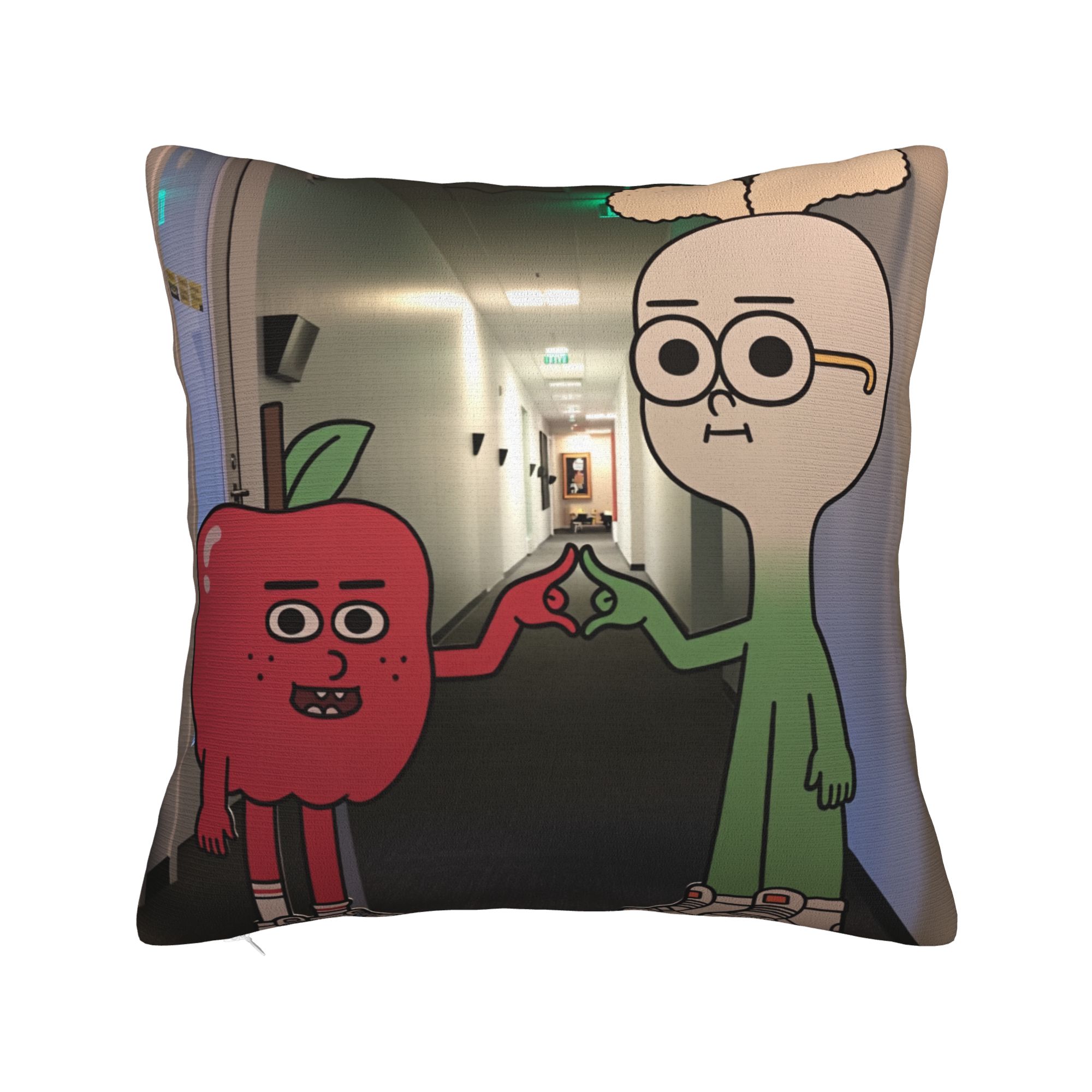 

Apple and Onion Pillow Case Square Pillow Cover For Wedding Party Home Decor Novelty Cushion Cover 12x12Inch