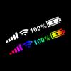 WiFi Signal Strength Car Sticker Universal Car Sticker Battery Indicator Decals Upgrades for  & Loving Drivers