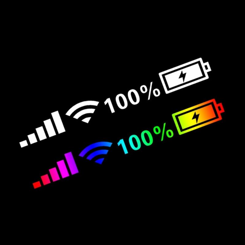 WiFi Signal Strength Car Sticker Universal Car Sticker Battery Indicator Decals Upgrades for  & Loving Drivers
