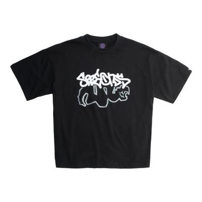 Retro Rock Harajuku Letter Pattern Printed Short-sleeved Trendy Gothic Hip-hop Shirt American Y2K Casual Round-neck Men T-shirt