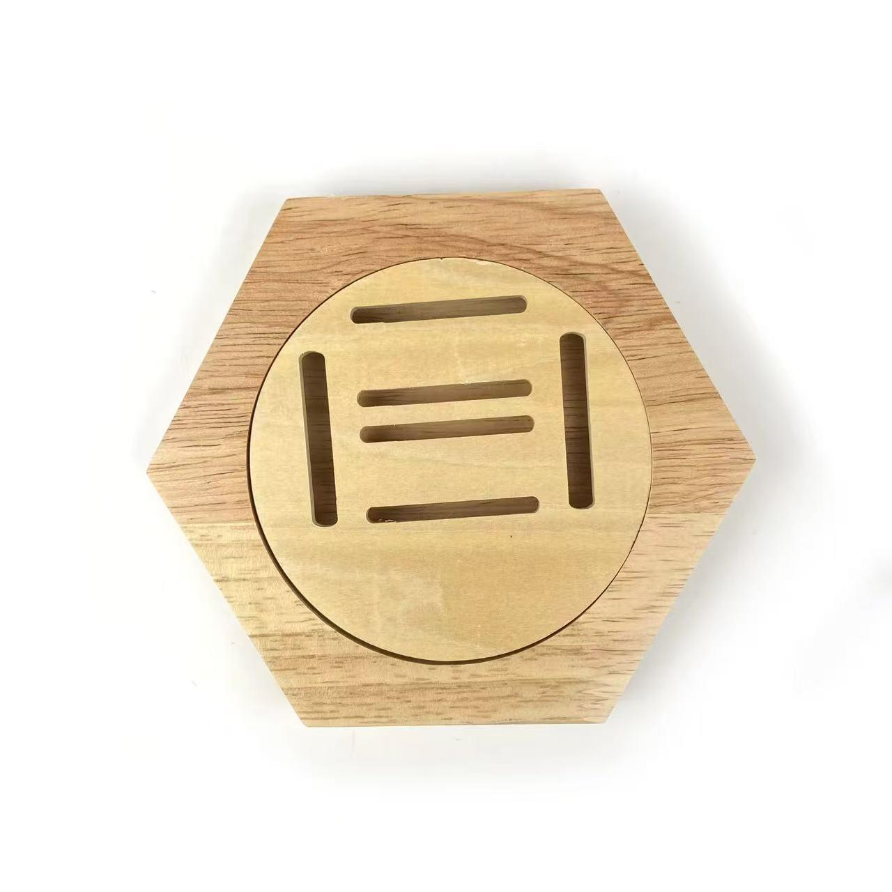 

Wooden Hexagonal Honeycomb Wall-Mounted Medal Display Rack
