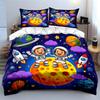 Kids Astronaut Space Adventure Set, Multiple Sizes Kid'S And Adults' Bedroom Exquisite 3Pc Bedding Set, Gift