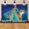 Princess Jasmine Aladdin Theme Background Children Girls Birthday Party Decoration Background Banner Baby Shower Supplies Props