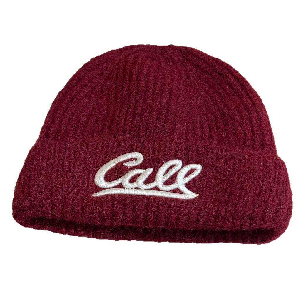 New Embroidered Letter Knitted Hat for Women Autumn and Winter Street Warm Woolen Hat for Students Thickened Ear Protection Hood Cold Hat
