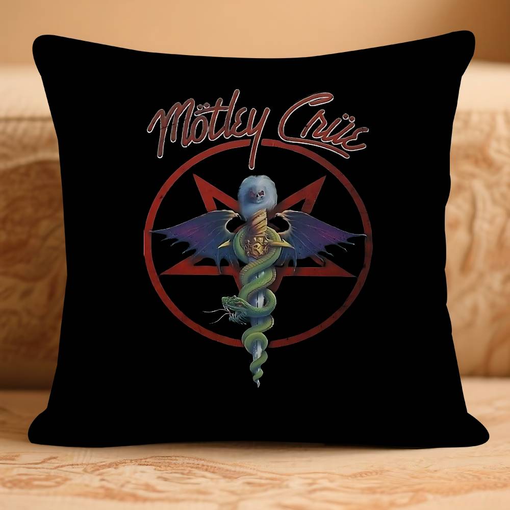 Популярная группа M-Motley-C-crues Наволочка 30x50 Полиэстер Диванные подушки Декоративные накидные подушки Домашнее украшение Наволочка 16x16Inch