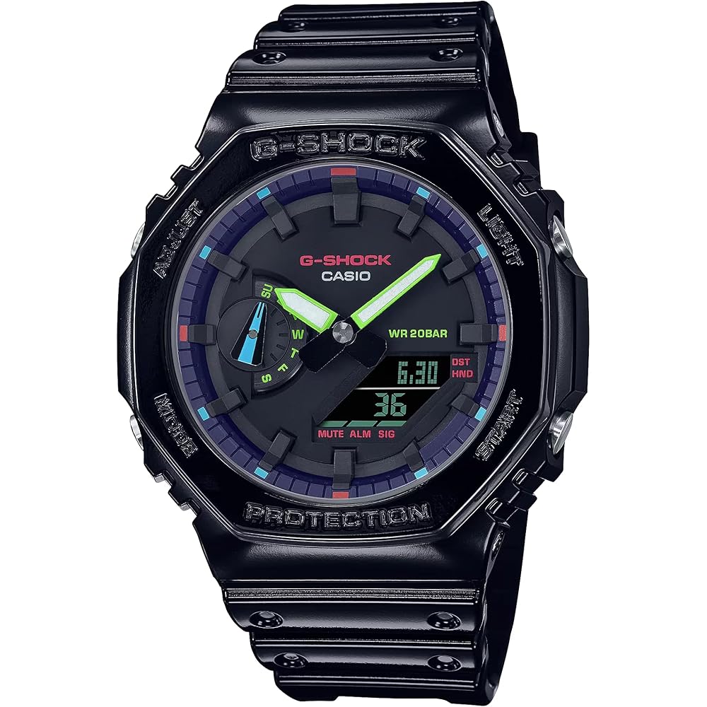 

Casio G-Shock GA-2100RGB-1A Men s Watch International Model Durable Design Water Resistant