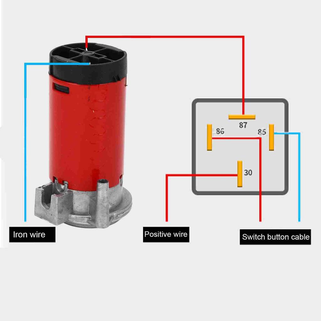 12V Luftkompressor Hupe Pumpe, 105-115db, Auto Hupe Luftpumpe Kompressormotor für Autos, Lastwagen, Boote und Motorräder