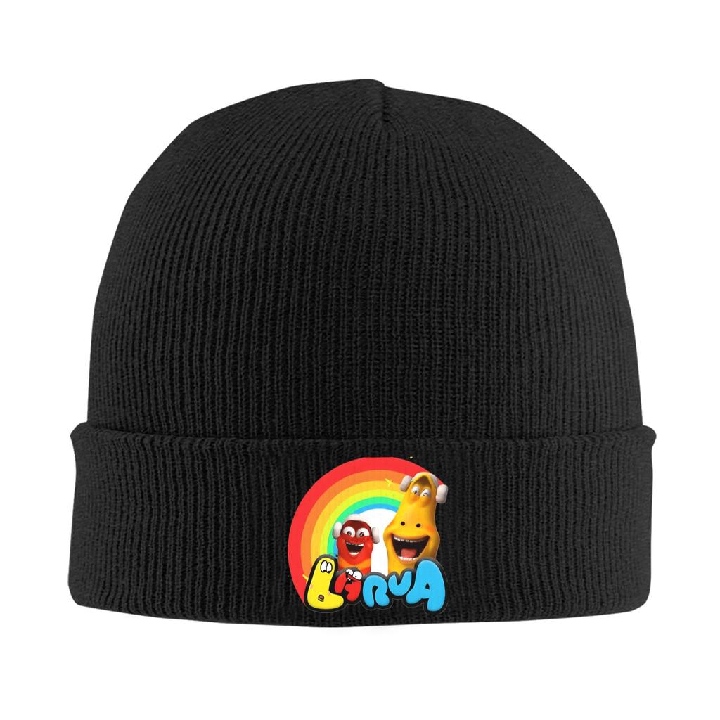 Funny Larva Beanie Hats Bonnet Hats Unisex Adult Street Kpop Knitted Hat Spring Printed Thermal Elastic Caps