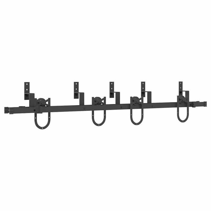 VidaXL Sliding Door Hardware Kit 183 Cm Steel Black, Sliding Door Hardware, Door Rail of 3295737