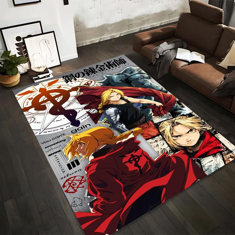 

Fullmetal Alchemist Anime Carpet with Edward Elric Design Décor Rug Suitable for use as an anti-slip for living room bedroom sofas 40x60cm( 15x23in )