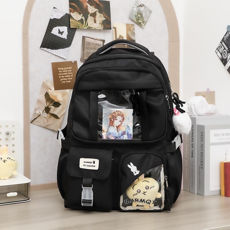 Campus schoolbag female junior high school cute Japanese transparent pain bag backpack female large capacity student backpack female