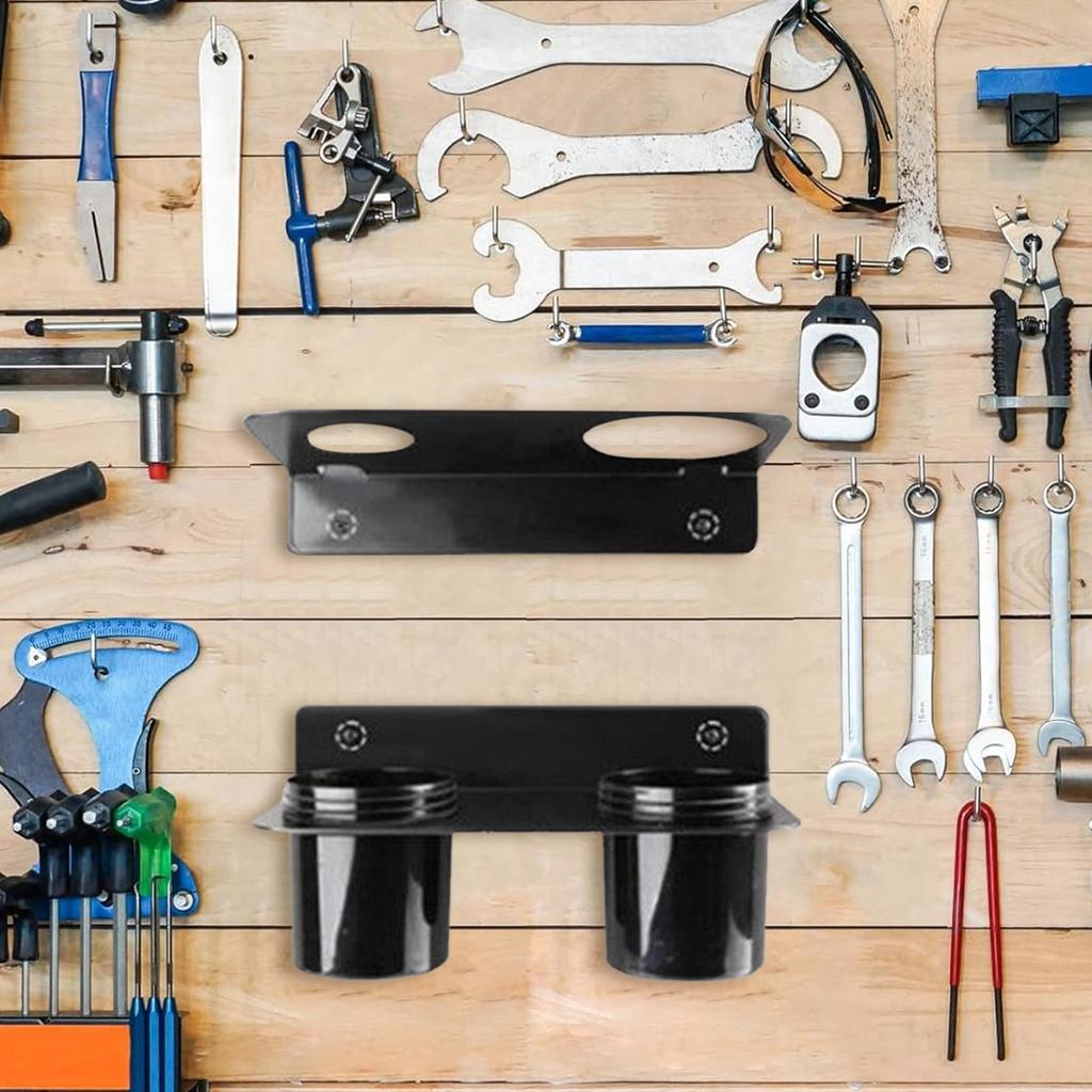 Oil Funnel Storage Rack 2 Pieces Organizer Storage Rack Wall Mount Stand For Camping Shed Breakroom Workshop Home Trailer
