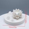 Chinese Zen Style Lotus Incense Burner Flat Bottom Tabletop Incense Base  Meditation Room