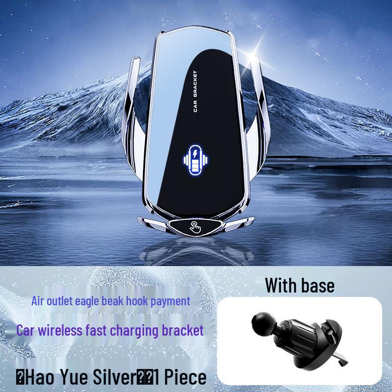 

Wireless Fast Charging Phone Holder with Auto-Clamping for Car Air Vents - Shockproof Navigation Mount