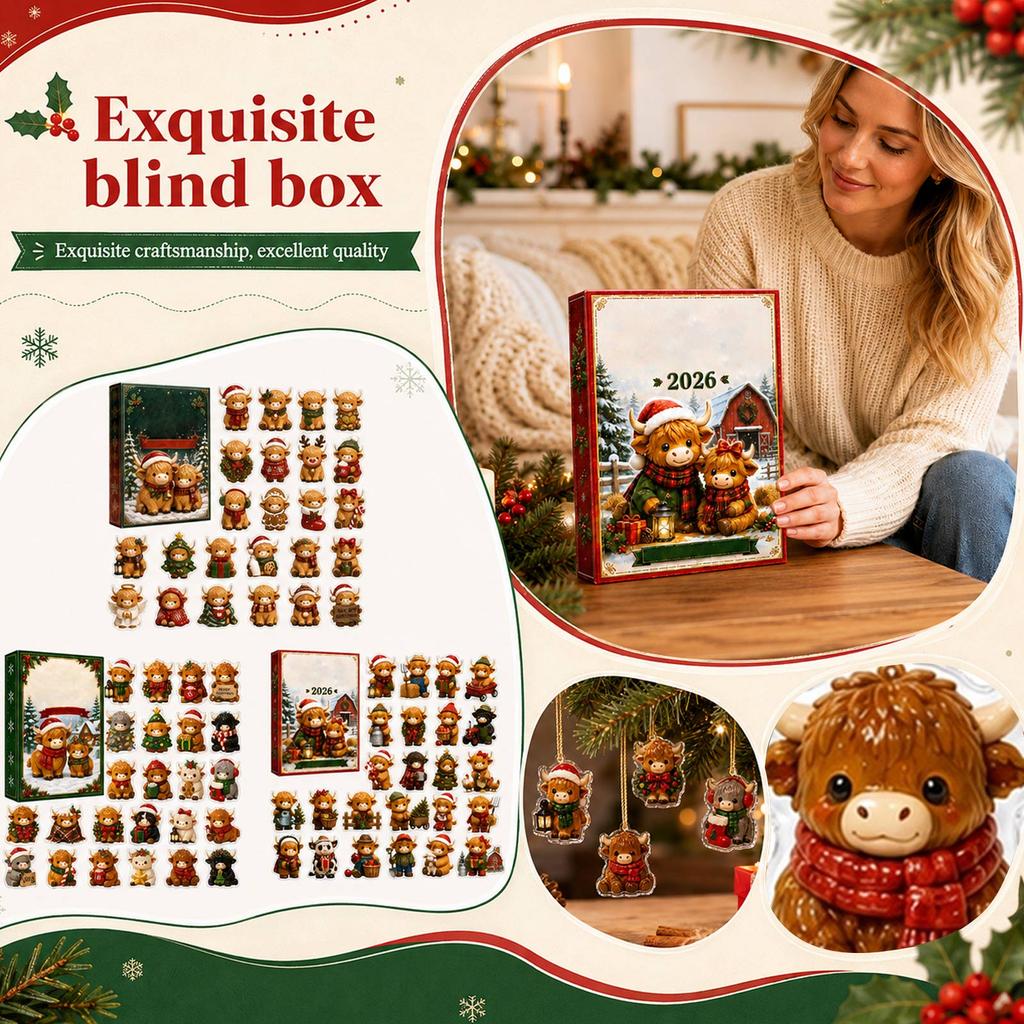 2026 Farm Series Advent Calendar Box, Small Size Holiday Countdown Gift for Kids