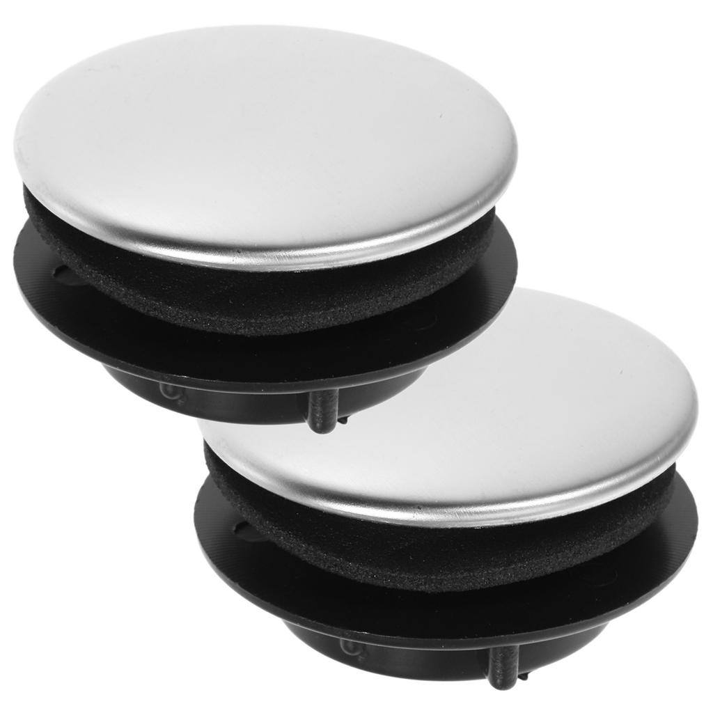 2pcs Kitchen Sink Hole Cover Stainless Steel Universal Countertop Plug For Faucet Holes Decorative Durable Secure Fit Easy