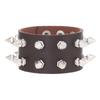 Riveted Punk Rock Leather Bracelet - Gothic Nightclub Wristband Accessory