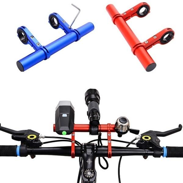 10/20/30 CENTIMETRI Staffa di Estensione Della Bici Singolo/Doppio Mountain Bike Manubrio Extender Tachimetro Torcia Della Bicicletta Supporto Della Lampada supporto