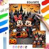 Halloween Mickey Minnie Oil Paint Hand Painting Art Kit. Home Decor Gift