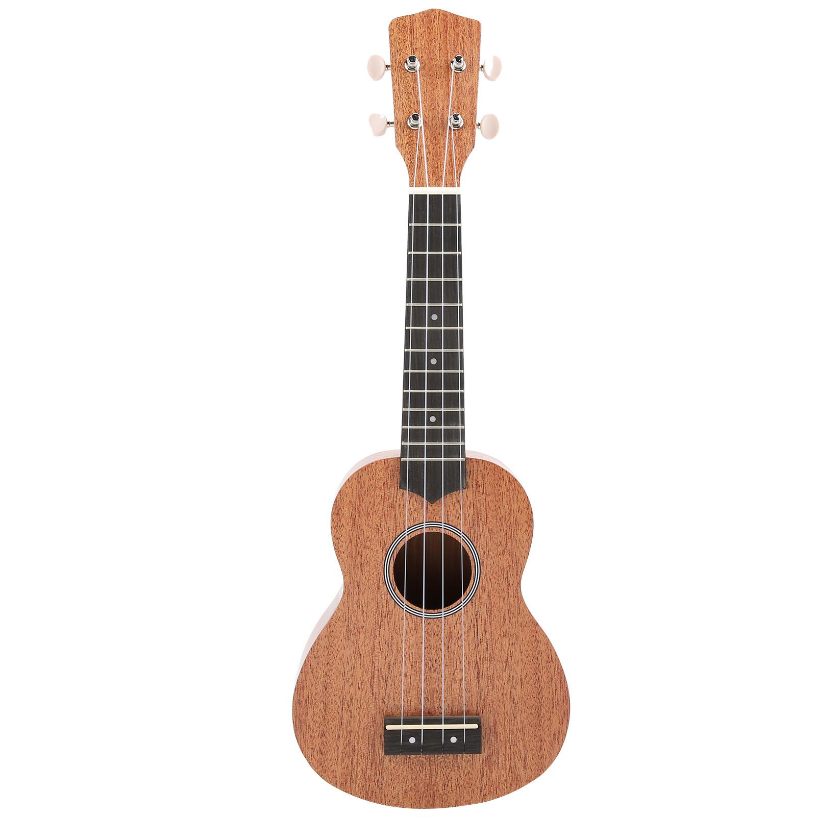 

Ukulele 21in Mahogany with Closed Knob Nylon Bag Musical Instrument for BeginnersNatural Color