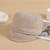 Autumn and Winter New Wool Knight Hat Equestrian Hat Fashionable Versatile Woolen Black Women's Hat Autumn and Winter Top Hat High Quality