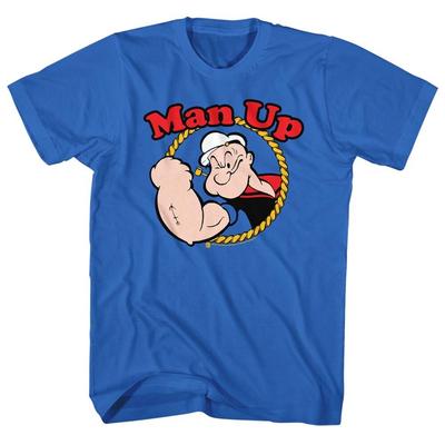 Popeye Le Marin Dessin Animé Popeye Disant Sois un Homme Poing Levé T-shirt Homme T-shirt Unisexe