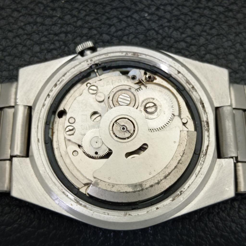 USED GENUINE VINTAGE SEIKO 5 AUTOMATIC JAPAN MENS BLACK DIAL WATCH a434297-2 R120-a434297