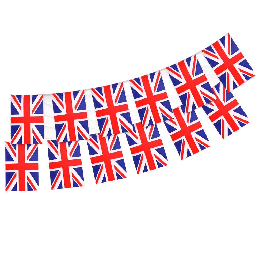 Union Dreieckswimpelkette 25 Stück Britische Flaggen 70. Jahrestag England Flaggenwimpelkette für das Platinjubiläum der Königin Kneipe