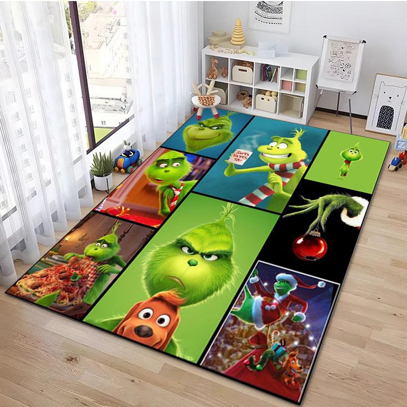 Covor Crăciun Grinch Covor Decorativ de Birou Pentru Sufragerie Dormitor Preș de Ușă Covor de Podea Covor pentru Zona Scaunului de Calculator cadou perfect de sărbători