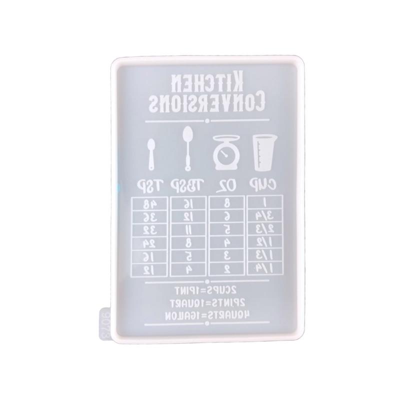 

Capacity Conversion Chart Silicone Molds DIY Crafts Mold Kitchen Ornament Mould білий