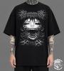 Death Metal T-Shirt, Gothic Grunge Oversized Black Tee, Dark Fantasy Monster Face Graphic Shirt, Junji Ito Style Horror Apparel, Y2K