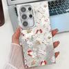 For Samsung Galaxy S23 Ultra Case IMD Cartoon PC+TPU Protective Mobile Cover with Glass Lens Film