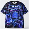 Retro Graphic T Shirt Men Women Hip Hop Gaming Anime Alien Shark Candy Car Print Short Sleeve Streetwear Casual Summer Tee