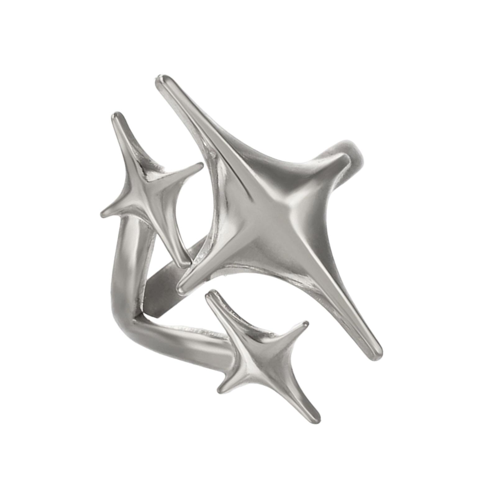 

Glittering Constellations Pattern Sturdy Alloy Band Rings Trendy Accessory for Everyday Styles Enhancement Outfits