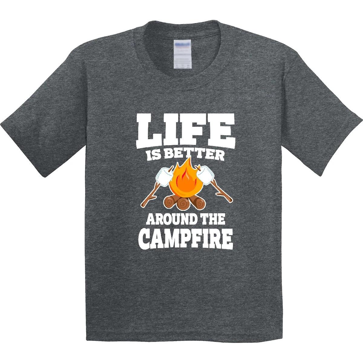 Inktastic Life Is Better Around The Campfire Youth T-Shirt I Love Camp Smores 130