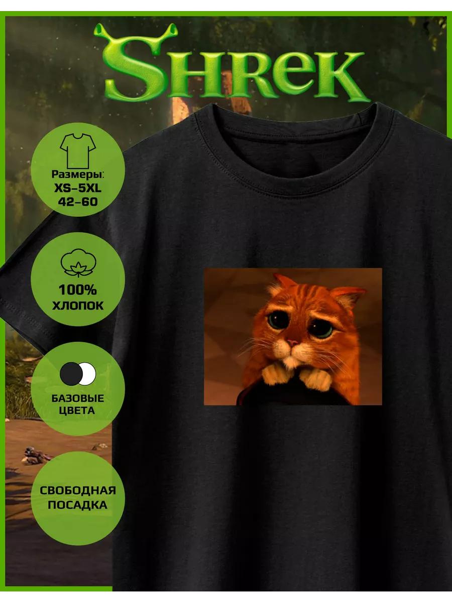 Shrek Cat Print T-shirt S