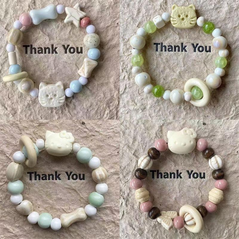 Ceramic bracelet, cartoon cute blush puppy bracelet female ceramic bracelet girlfriend gift
