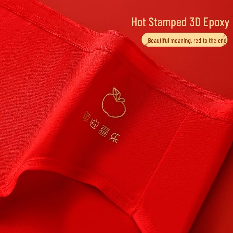 Langsha Women's Red Cotton Antibacterial Briefs